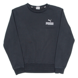 PUMA Mens Sweatshirt Black Crew Neck S