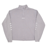 ADIDAS ORIGINALS Womens Sweatshirt Grey 1/4 Zip UK 12