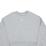NIKE Cropped Womens Sweatshirt Grey Crew Neck XL
