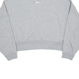 NIKE Cropped Womens Sweatshirt Grey Crew Neck XL