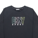DKNY Womens Sweatshirt Black Crew Neck S