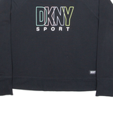 DKNY Womens Sweatshirt Black Crew Neck S
