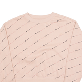 CHAMPION Cropped Womens Sweatshirt Pink Crew Neck L