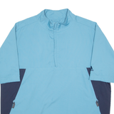 ADIDAS Training Short Sleeve Mens Sweatshirt Blue 1/4 Zip XL