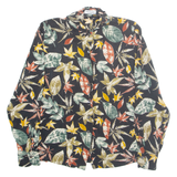 RAFAELA BENA Womens Shirt Black Floral Long Sleeve S