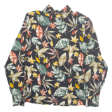 RAFAELA BENA Womens Shirt Black Floral Long Sleeve S