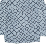 CLUB Mens Shirt Blue Crazy Pattern Long Sleeve M