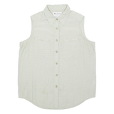 COLUMBIA Womens Shirt Beige Check Sleeveless M