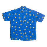 Mens Shirt Blue Crazy Pattern L