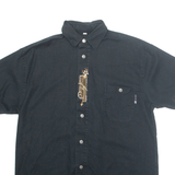 TOP SPIRIT Mens Plain Shirt Black M