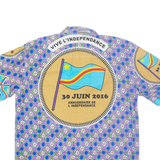 30 Juin 2016 Anniversaire De L Independance Mens Shirt Purple Crazy Pattern M
