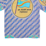 30 Juin 2016 Anniversaire De L Independance Mens Shirt Purple Crazy Pattern M