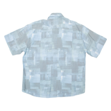 NICK TAYLOR Mens Shirt Blue Geometric XL