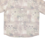 NICK TAYLOR Mens Shirt Brown Geometric XL