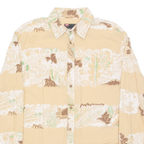 DIESEL Mens Shirt Brown Floral Long Sleeve M