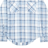 LEVI'S Mens Shirt Blue Check Long Sleeve S
