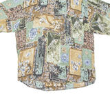 Mens Shirt Brown Crazy Pattern L