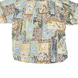 Mens Shirt Brown Crazy Pattern L