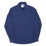 MAMMUT Mens Shirt Blue Check Long Sleeve S