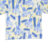 Mens Shirt Blue Crazy Pattern L