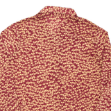Womens Shirt Maroon Crazy Pattern Long Sleeve M