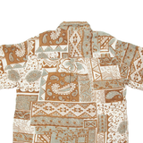 Mens Shirt Brown Crazy Pattern L