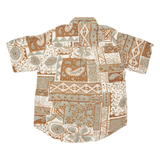 Mens Shirt Brown Crazy Pattern L