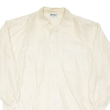 DUKE Mens Plain Shirt Yellow Long Sleeve XL