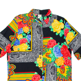 Womens Shirt Black Crazy Pattern M