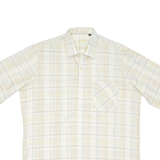 Mens Shirt Beige Check L