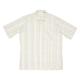 Mens Shirt Beige Check L