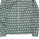Womens Shirt Green Crazy Pattern Long Sleeve M