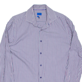 JOOP Slim Fit Mens Shirt Blue Check Long Sleeve M