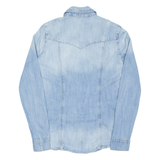 GUESS Womens Denim Shirt Blue Long Sleeve S