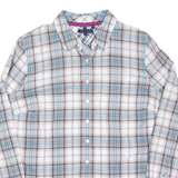 TOMMY HILFIGER Womens Shirt Beige Check Long Sleeve UK 14
