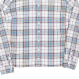 TOMMY HILFIGER Womens Shirt Beige Check Long Sleeve UK 14
