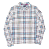 TOMMY HILFIGER Womens Shirt Beige Check Long Sleeve UK 14
