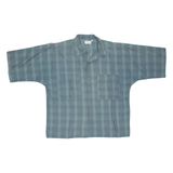 Mens Shirt Green Check L
