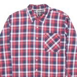 TOMMY HILFIGER Denim Mens Shirt Red Check Long Sleeve XL