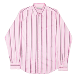 TED BAKER Mens Shirt Pink Striped Long Sleeve L