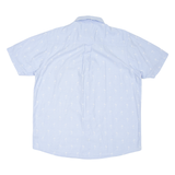 TRESPASS Mens Hawaiian Shirt Blue Long Sleeve L