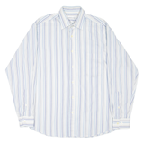 VAN HEUSEN Mens Shirt Blue Striped Long Sleeve M