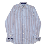 TED BAKER Endurance Mens Shirt Blue Striped Long Sleeve M