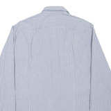 BOSS Mens Shirt Blue Striped Long Sleeve M