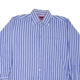 PIERRE CARDIN Mens Shirt Blue Striped Long Sleeve XL