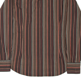 TED BAKER Mens Shirt Brown Striped Long Sleeve M
