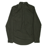 FARAH Slim Fit Mens Corduroy Shirt Green Long Sleeve S