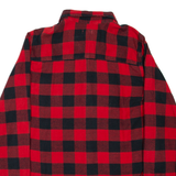 HOLLISTER Womens Flannel Shirt Red Check Long Sleeve S