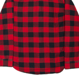 HOLLISTER Womens Flannel Shirt Red Check Long Sleeve S