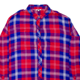 WRANGLER Womens Flannel Shirt Red Check Long Sleeve M